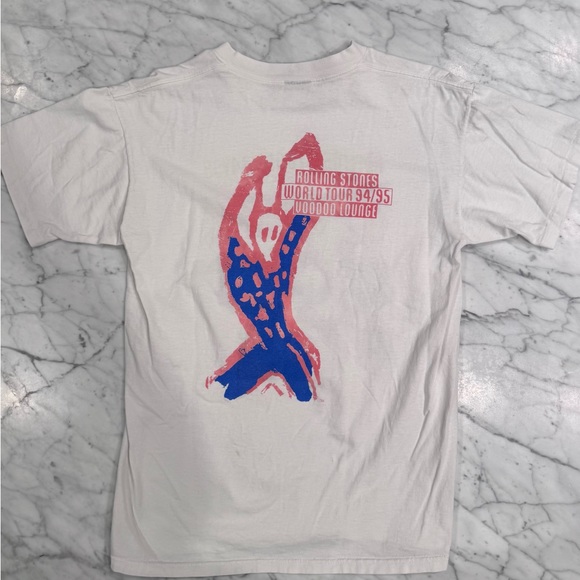 *RARE* White Rolling Stones Voodoo Lounge Tour 1995 T-shirt tour-tee - Picture 3 of 7